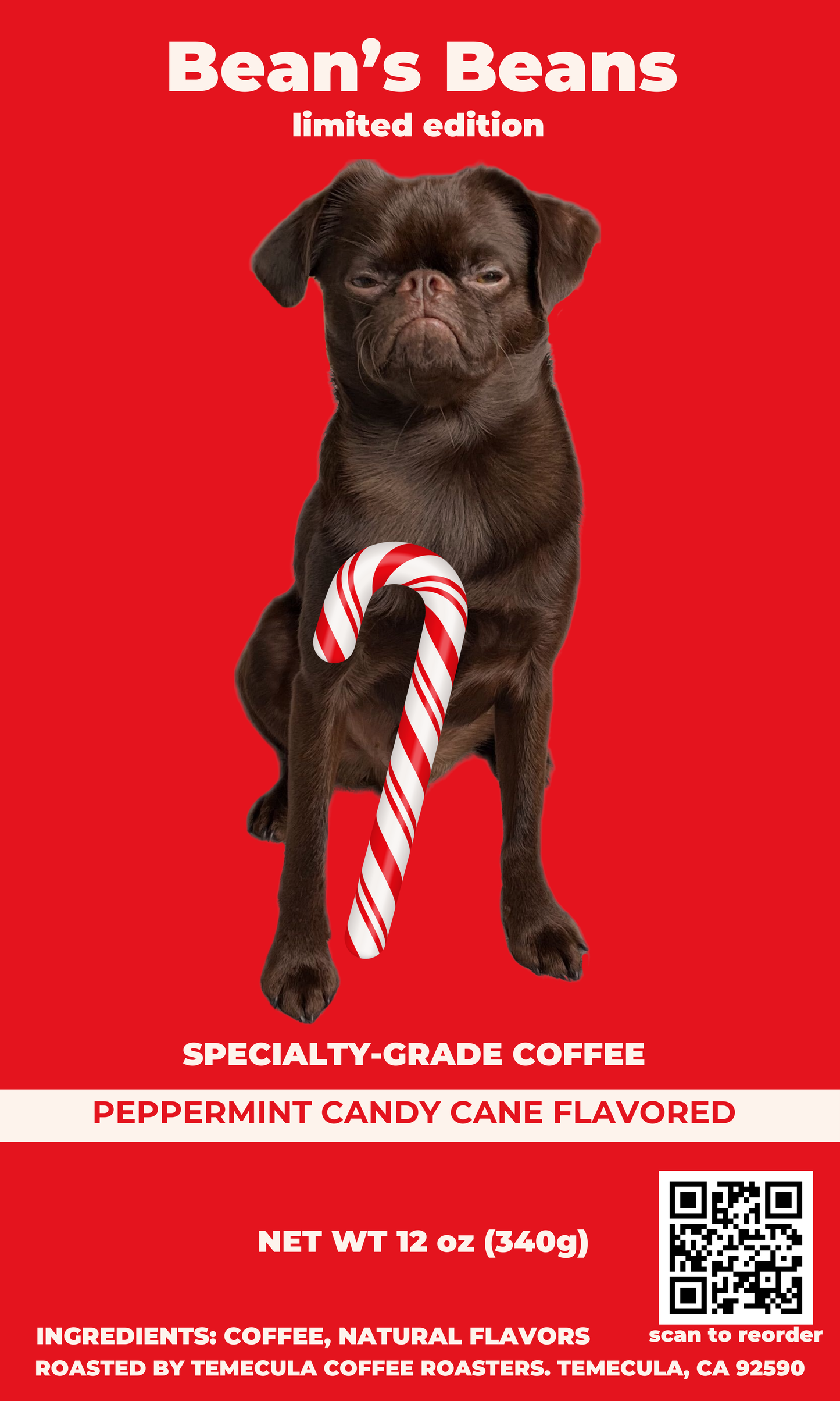 12 oz Peppermint Candy Cane Coffee - Limited Edition!